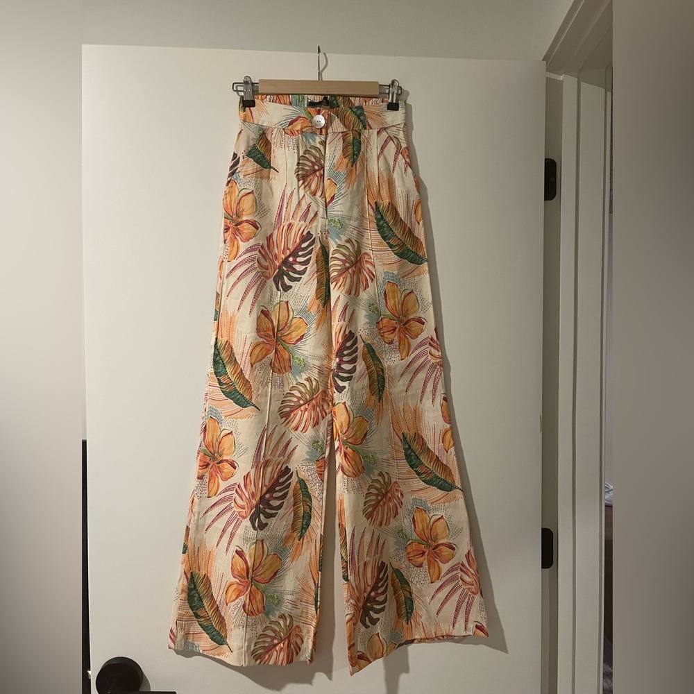 Flower print pants